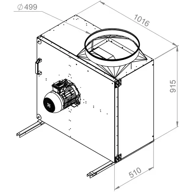 Wentylator skrzynkowy spalin F400 - MPS 560 D4 F4 30