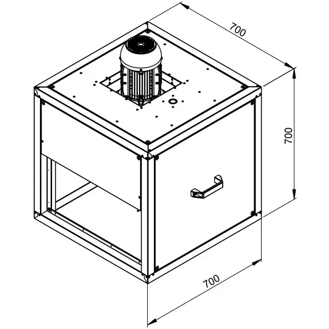 Wentylator skrzynkowy spalin o przepływie liniowym - MPC 450 D4 F4 TI30