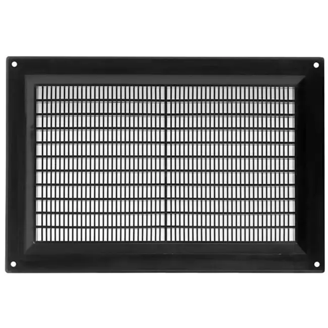 Kratka wentylacyjna plastikowa prostokątna 250x170 czarna - VR2517M
