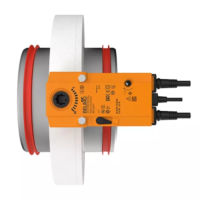 Klapa przeciwpożarowa okrągła kompaktowa 160 mm serwomotor 230V - E-FDC DD M230 D160