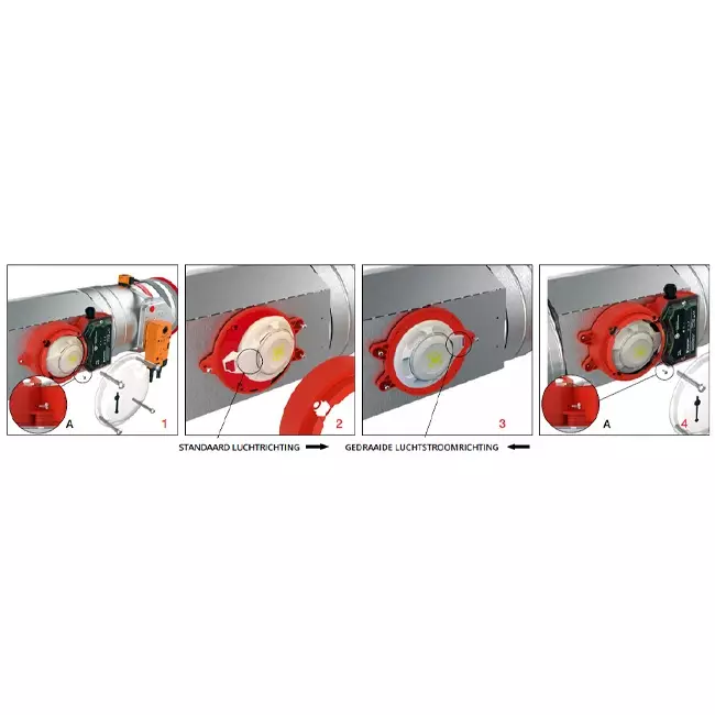 Czujnik dymu 24V do okrągłej klapy przeciwpożarowej 710 mm - E-FDC A SSA D710 24