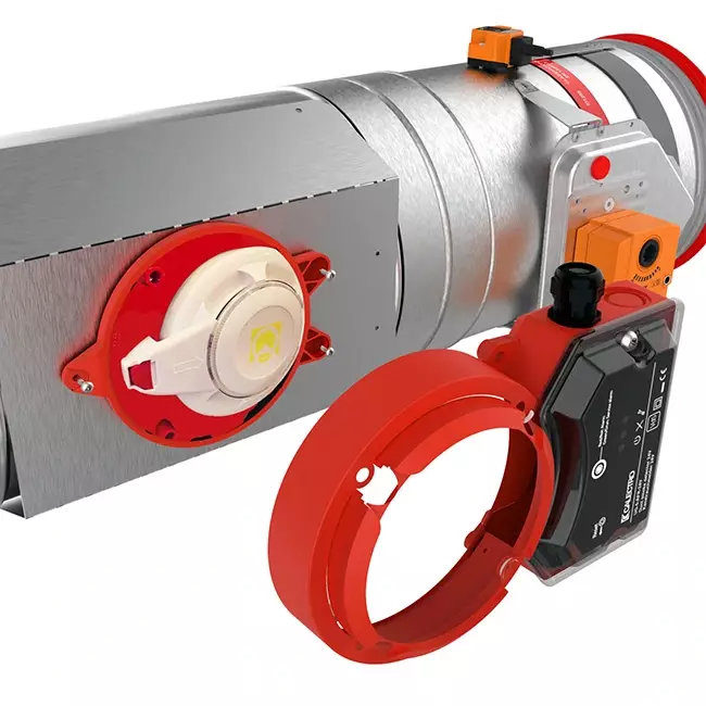 Czujnik dymu 24V do okrągłej klapy przeciwpożarowej 710 mm - E-FDC A SSA D710 24