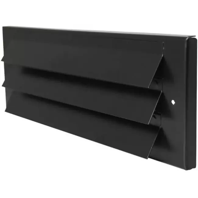Zewnętrzna kratka ścienna do montażu natynkowego 300 mm x 100 mm CZARNA