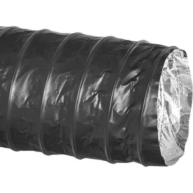 Wąż wentylacyjny Combidec aluminiowy z poliestrową warstwą zewnętrzną czarny Ø 125 mm (10 metrów)