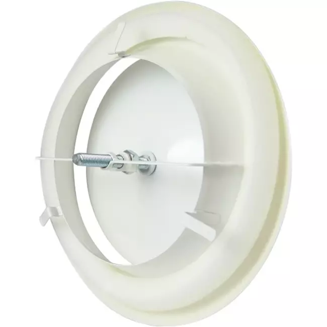 Zawór wentylacyjny nawiewny metalowy Ø 200 mm RAL 9010 RAL 9010h uchwyty mocujące - DVSC-P200