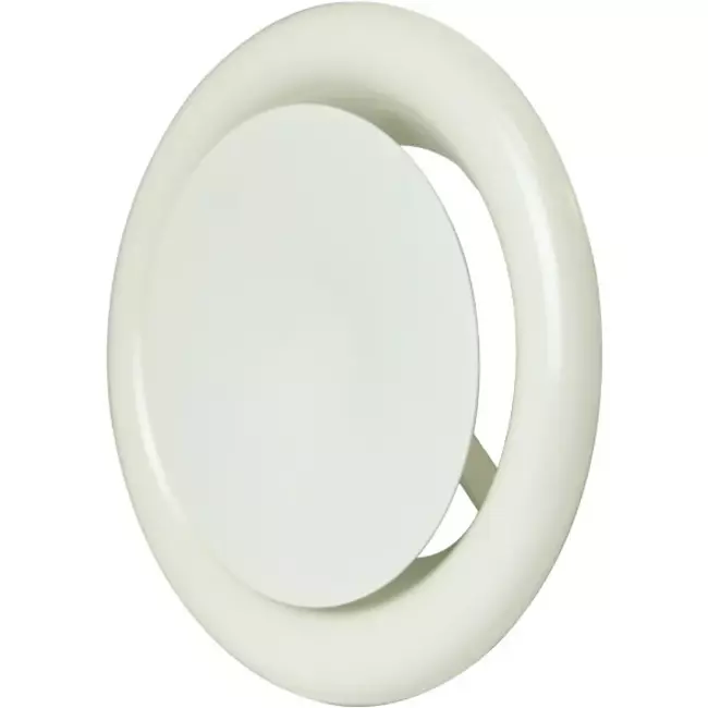 Zawór wentylacyjny nawiewny metalowy Ø 200 mm RAL 9010 RAL 9010h uchwyty mocujące - DVSC-P200