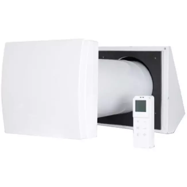 Zdecentralizowana jednostka ścienna WTW HRU Ø100 z pilotem zdalnego sterowania - 25 m³/h - HRU-WALL-RC-100-25-PEG