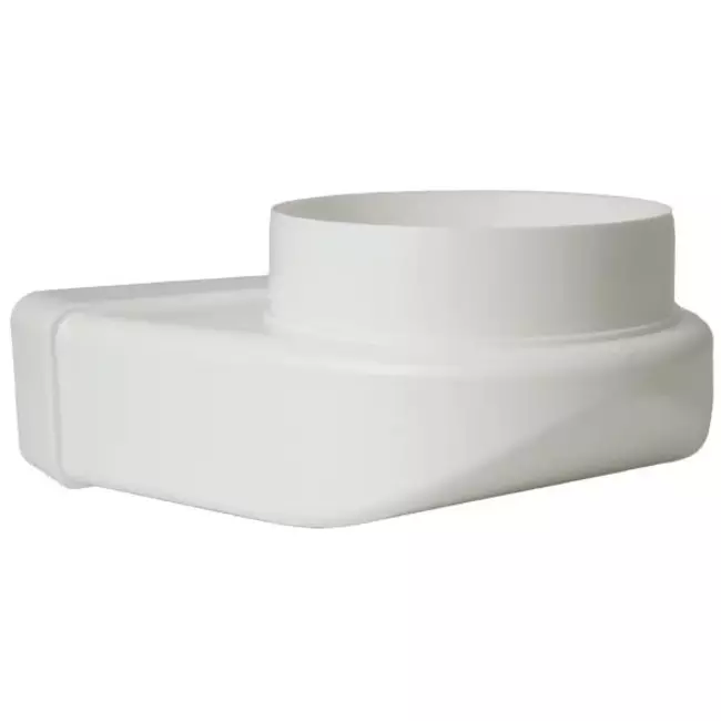 Prostokątne Plastikowe pionowe 90° kolano Ø150mm - 220x90mm KLD29-150