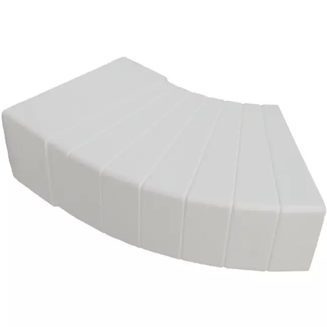 Kolano prostokątne plastikowe poziome 15-60° 110 x 55 mm - KLH15-60