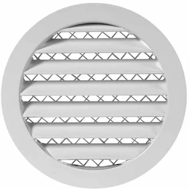 Kratka ze stopu aluminium Ø100 biała - MRA100W