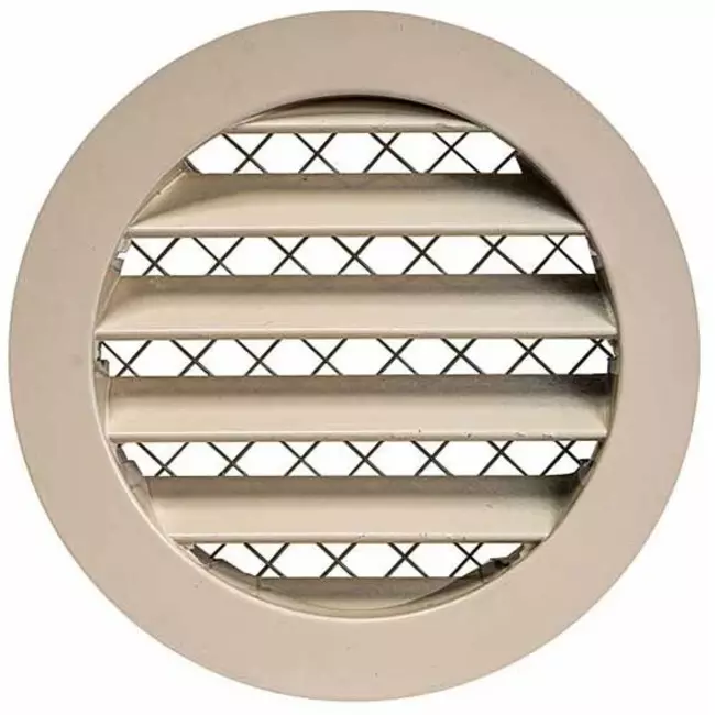Kratka ze stopu aluminium Ø160 beżowa - MRA160Y
