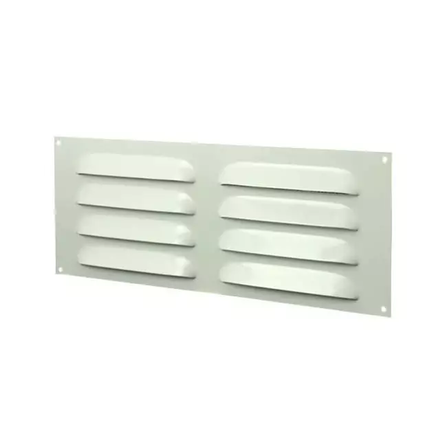 Kratka wentylacyjna metalowa prostokątna 260x105 biała - MR26105
