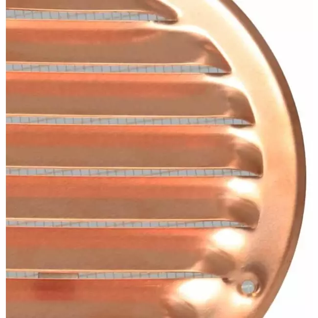 Kratka wentylacyjna metalowa okrągła 100 mm miedź - MR100Cu