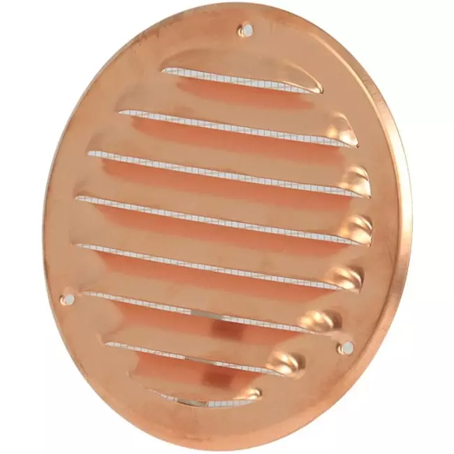 Kratka wentylacyjna metalowa okrągła 100 mm miedź - MR100Cu