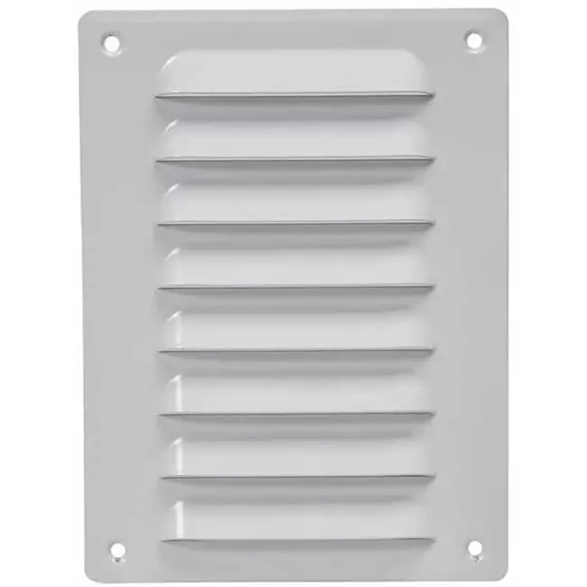 Kratka wentylacyjna metalowa prostokątna 140x190 biała - MR1419