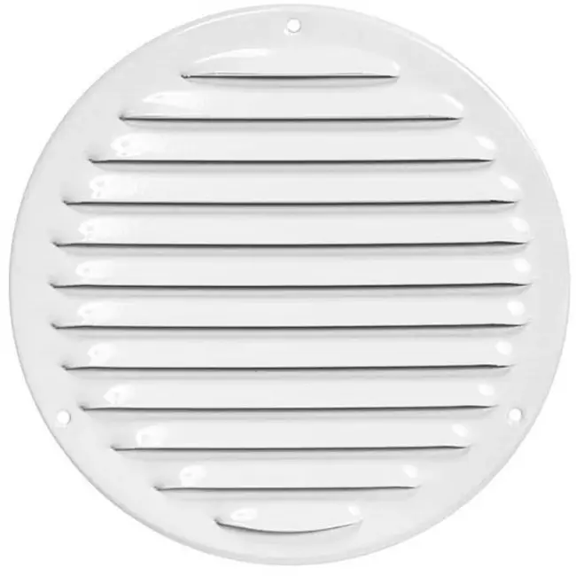 Kratka wentylacyjna metalowa okrągła Ø 160mm biała - MR160
