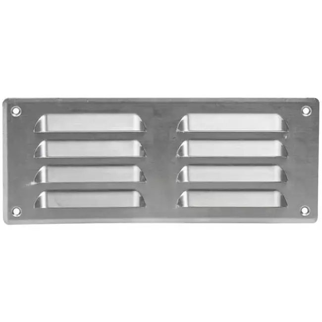 Kratka wentylacyjna metalowa prostokątna 260 x 105 mm aluminiowa - MR26105Al
