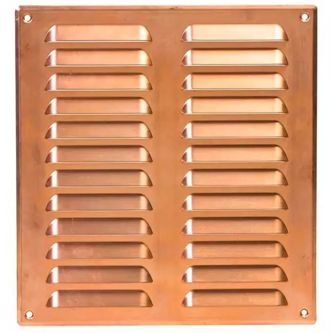 Kratka wentylacyjna metalowa prostokątna 260 x 280 mm miedź - MR2628Cu