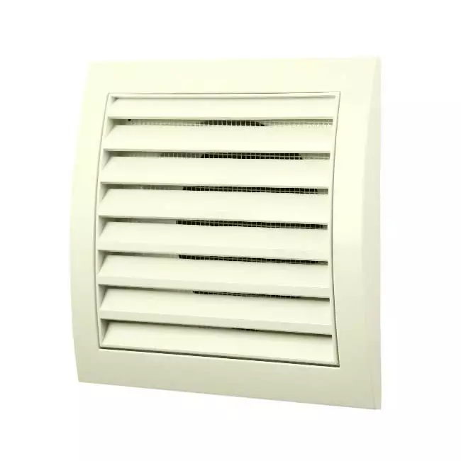 Kratka ścienna 150x150 o średnicy 100 biała - ND10
