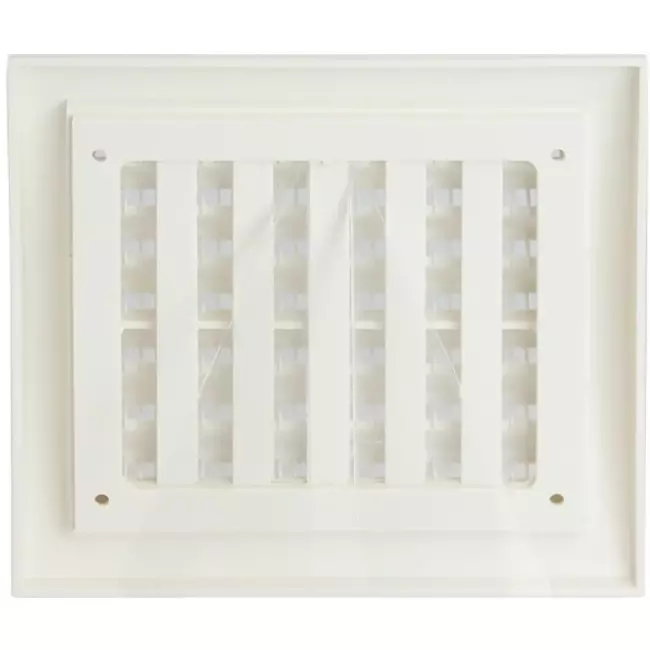 Kratka ścienna regulowana 150x150 biała - N10R