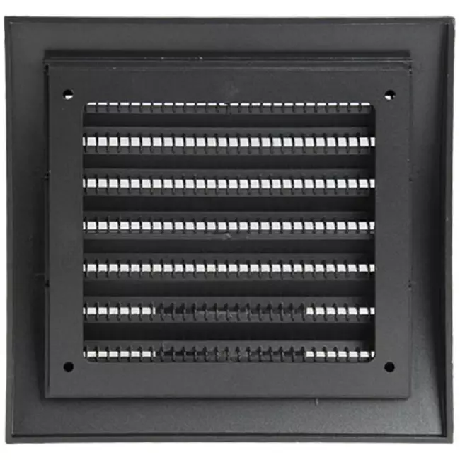 Kratka ścienna regulowana 150 x 150 mm średnica 100 mm antracyt - ND10A