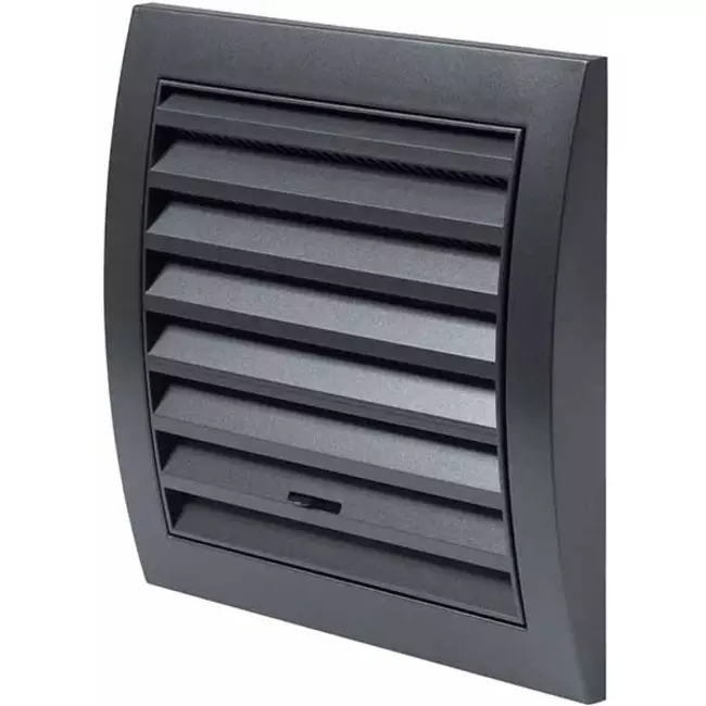 Kratka ścienna regulowana 150 x 150 mm antracyt - N10RA