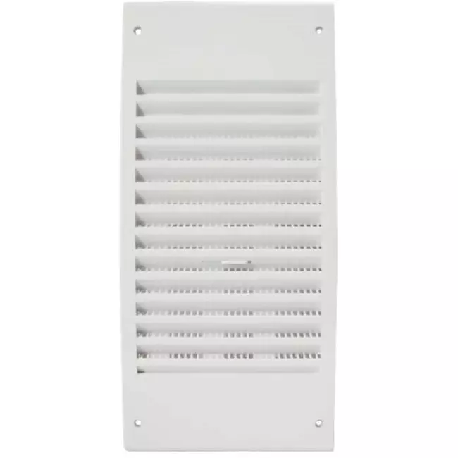 Kratka ścienna regulowana 300x140 mm biała - N30R