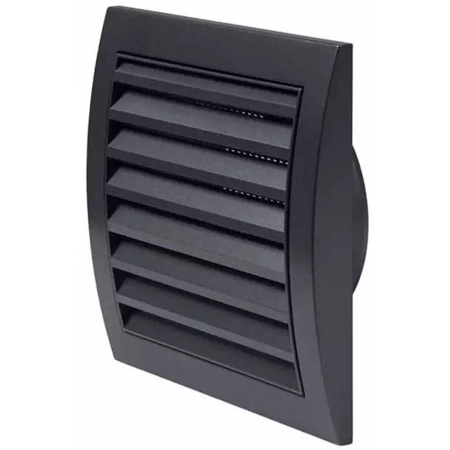 Kratka ścienna regulowana 150 x 150 mm średnica 100 mm antracyt - ND10A