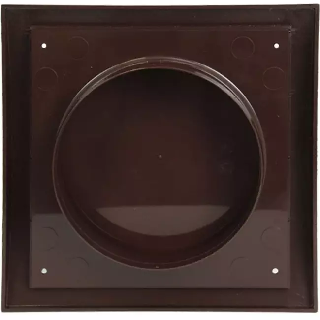 Kratka fasadowa z zaworem zwrotnym 190 x 190 mm średnica 125 mm brąz - ND12FVB