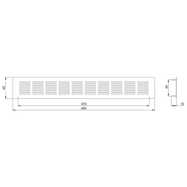 Listwa przypodłogowa aluminiowa - złota L=400mm x H=60mm -RA640G