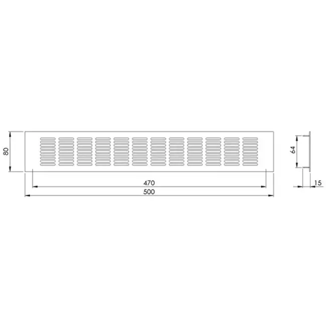 Listwa przypodłogowa aluminiowa - biała L=500mm x H=80mm -RA850