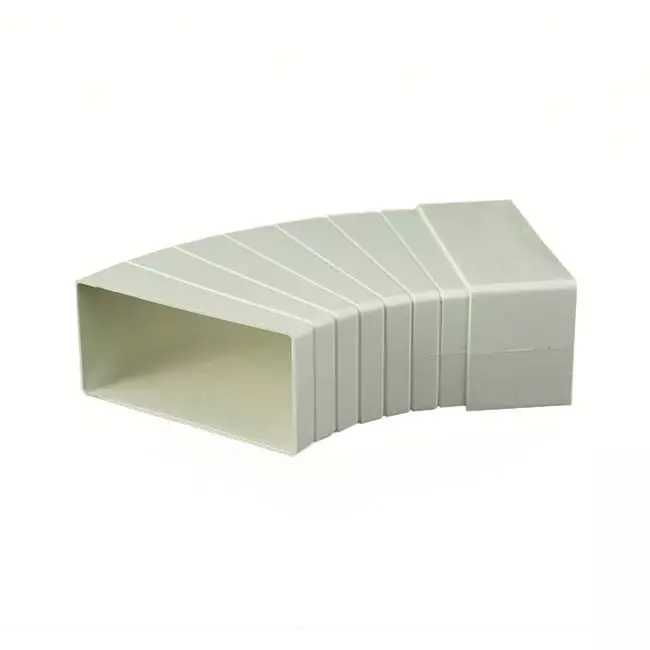 Kolano prostokątne plastikowe poziome 15-60° 110 x 55 mm - KLH15-60