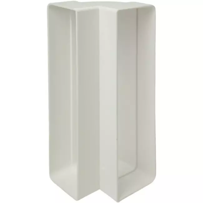 Kolano prostokątne plastikowe pionowe 90° 220 x 55 mm - KLV25-90