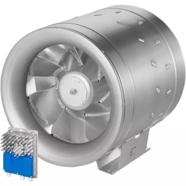 Wentylator kanałowy 450 mm o przepływie mieszanym ETALINE 9700 m³/h - EL 450 EC O 01