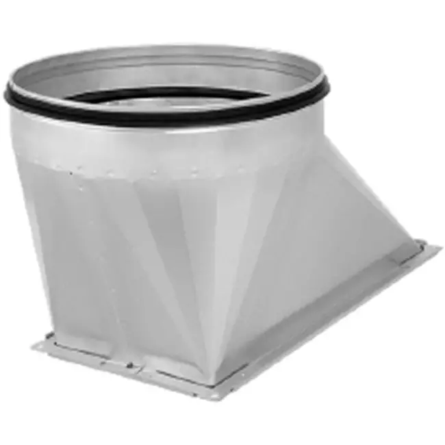 Ruck® kanał/rura przejściowa - 600x250 - Ø400 prawa z uszczelką gumową - UKR 1700 400 02