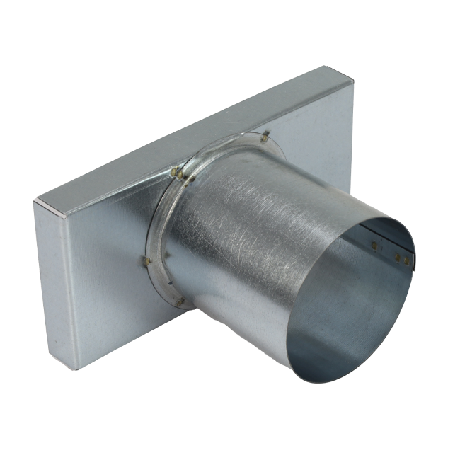 Pokrywa 220x80 mm z przyłączem o średnicy 80 mm do rury spalinowej