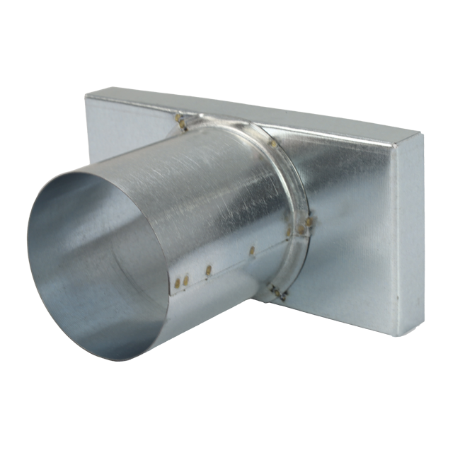 Pokrywa 220x80 mm z przyłączem o średnicy 80 mm do rury spalinowej