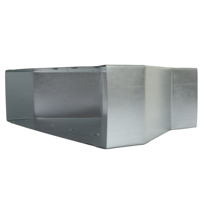Redukcja 300 x 80 mm na 220 x 80 mm do galwanizowanego kanału prostokątnego