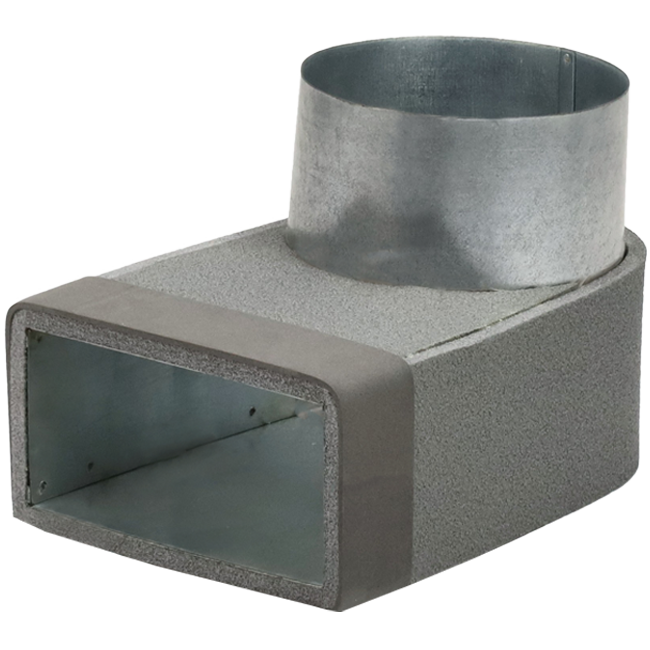 Kolanko Thermoduct 170 mm x 80 mm do średnicy 160 mm do kanałów wentylacyjnych