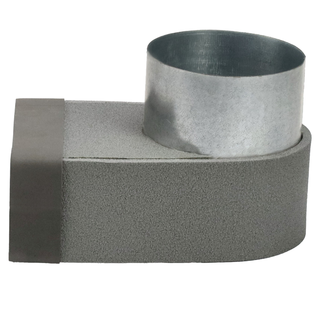 Kolanko Thermoduct 170 mm x 80 mm do średnicy 160 mm do kanałów wentylacyjnych