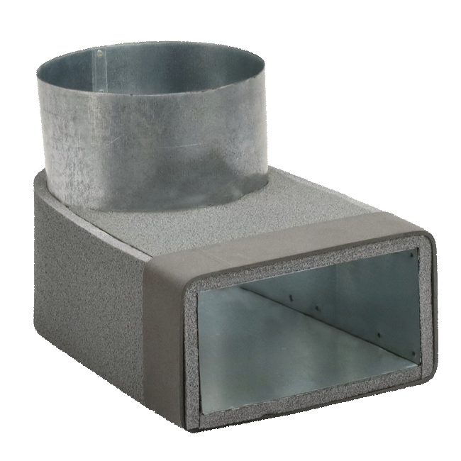 Kolanko Thermoduct 170 mm x 80 mm do średnicy 160 mm do kanałów wentylacyjnych