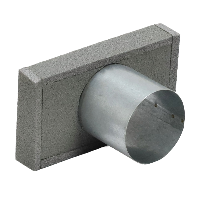 Pokrywa końcowa termoprzewodu 220x80 mm ze średnicą przyłącza 80 mm