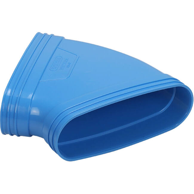 Wavin Ventiza Kolano 45 stopnie PVC owalne 235x80 mm poziome M/S
