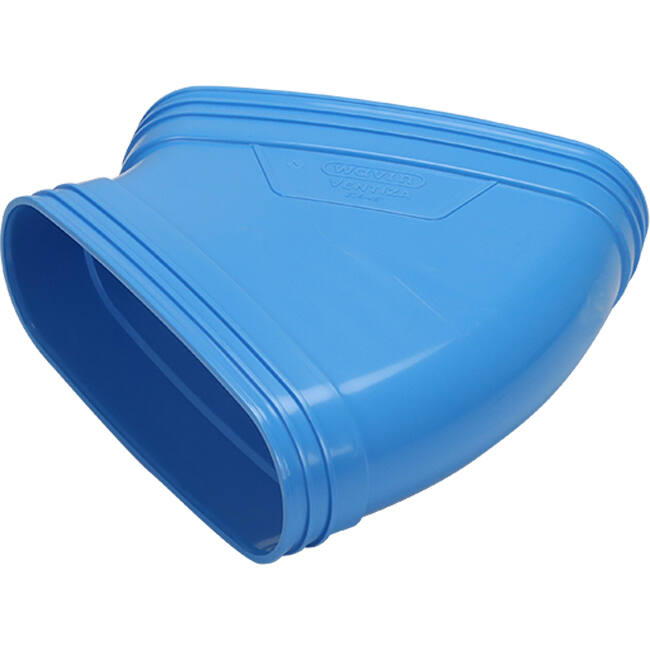 Wavin Ventiza Kolano 45 stopnie PVC owalne 235x80 mm poziome M/S