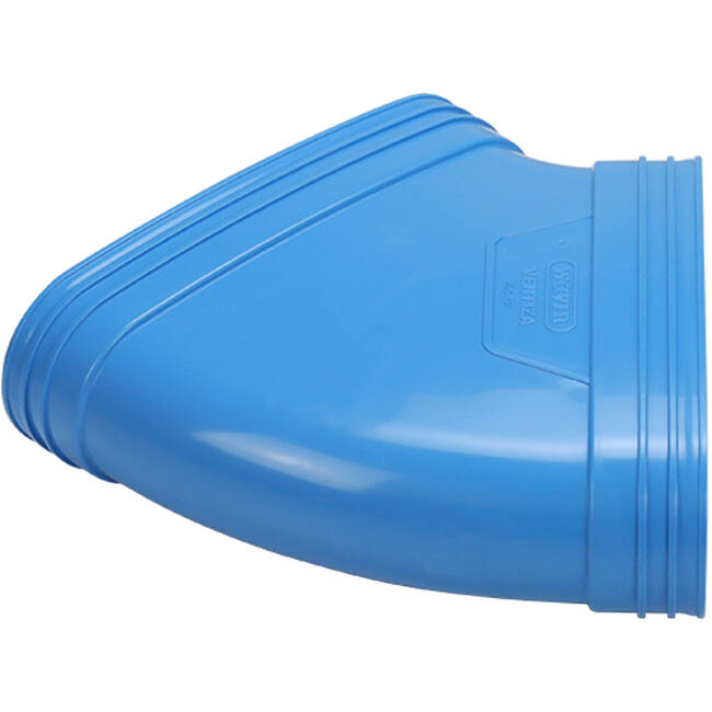 Wavin Ventiza Kolano 45 stopnie PVC owalne 235x80 mm poziome M/S