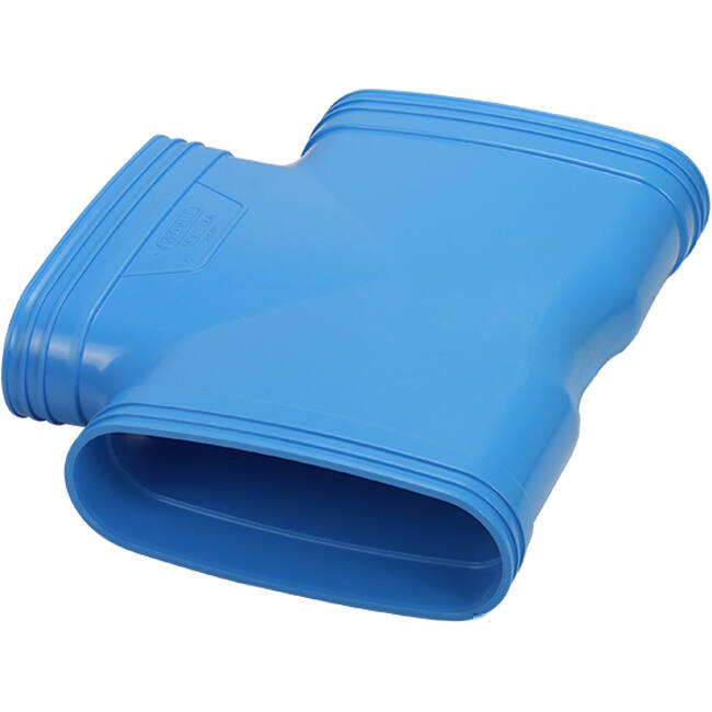 Wavin Ventiza Trójnik 90 stopnie PVC owalny 195x80 mm M/M/M
