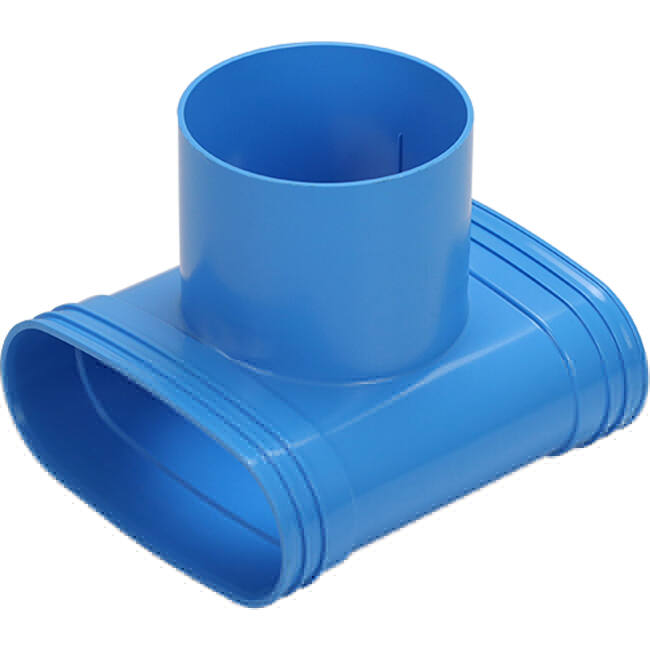 Wavin Ventiza T-stuk PVC owalny 195x80x100 według średnicy 125 mm M/M/M