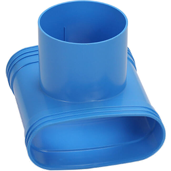 Wavin Ventiza T-stuk PVC owalny 195x80x100 według średnicy 125 mm M/M/M