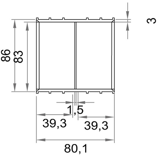 Wavin Ventiza Łącznik PVC owalny 195x80 mm M/M