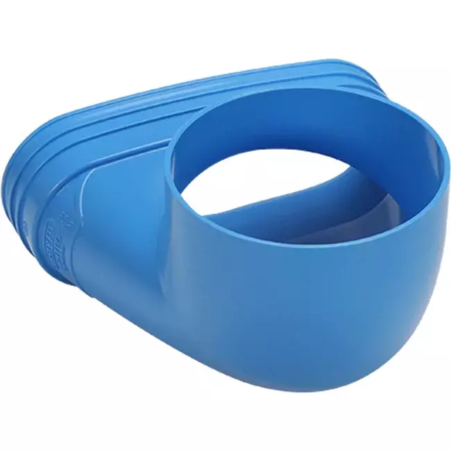 Wavin Ventiza Końcówka 90 stopnie PVC owalna 195x80x70 mm według średnicy 125 mm M/M